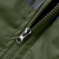 thumbnail image 4 of Ski Jacket Men Waterproof Winter Coats Fleece Lined Parka Snow Jackets with Zipper Pocket Detachable Hood Outwear Warm Coat Green L, 4 of 7