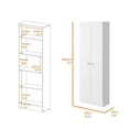 thumbnail image 4 of FM FURNITURE Miami 2-Piece Modern Engineered Wood Kitchen Set in White/Oak, 4 of 7