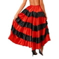 thumbnail image 4 of Raenseen Womens Flamenco Dance Skirt Folkloric Spanish Bull Dance Skirts Full Circle Mexican Type A 180 Degree One Size, 4 of 9