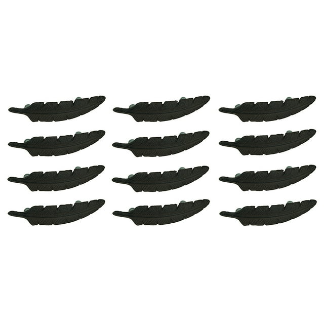 12-Piece Set of Rustic Brown Cast Iron Eagle Feather Drawer Handles Pulls and Cabinet Knobs - Western Inspired Furniture Hardware - Each 6.5 Inches Long