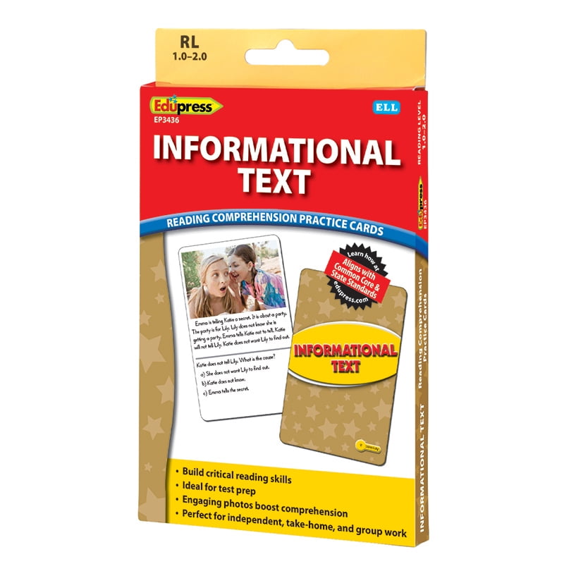 INFORMATIONAL TEXT YLW LVL READING COMPREHENSION PRACTICE CARDS
