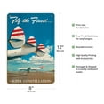 thumbnail image 2 of Fly The Finest Super Lockheed Constellation (Connie) - Vintage Airline Travel Poster by Frank Soltesz 1952 - 8 x 12 inch Vintage Wood Art Sign, 2 of 4