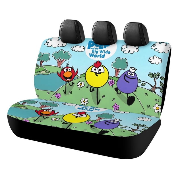 Peep y el Gran Mundo Ancho-theme Car Rear Seat Covers Back Elastic Flexible Car Seat Covers Decorative Fits Most Cars 120x59x76cm