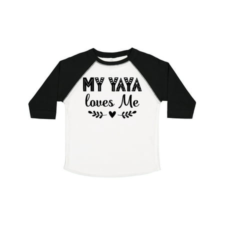 

Inktastic My Yaya Loves Me Grandchild Outfit Gift Toddler Toddler Girl T-Shirt