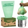 thumbnail image 1 of 50 bolsas de compostaje pequeñas para encimera - Bolsas de basura de maicena - Bolsas compostables a prueba de fugas y resistentes a desgarros para cocina, 1 of 4