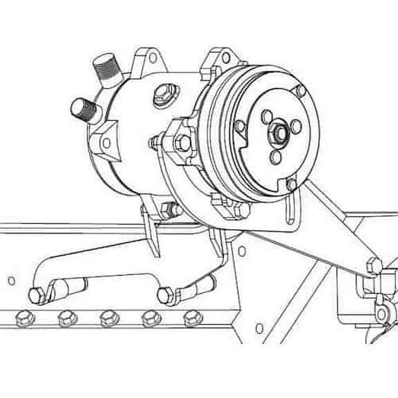 Vintage Air 141200 Steel-eez Mid-Mount A/C Compressor Bracket