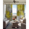 thumbnail image 4 of Yellow Grey Blackout Curtain 63 Inch Length 2 Panels Set, Modern Oil Painted Abstract Art Aesthetics Two-layer Sewing Polyester Fiber Blackout Curtain with Grommet, 52" x 63" x 2, 4 of 9