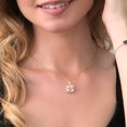 thumbnail image 2 of Gem Stone King 4.46 Ct Cushion Peach Simulated Morganite 18K Yellow Gold Plated Silver Pendant, 2 of 4