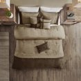 thumbnail image 2 of 7 Piece Faux Suede Comforter Set Grey King, 2 of 14