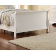 thumbnail image 4 of White Color Wooden Bedroom Furniture 1pc Full Size Bed Contemporary Modern Bedframe Sleigh Design, 4 of 6