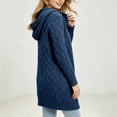 thumbnail image 4 of Lutiedan Womens Plus Size Hooded Cardigan Open front Cable Knit Sweater Coats Casual Warm Mid-Length Cardigan with Pockets S-5XL, 4 of 7