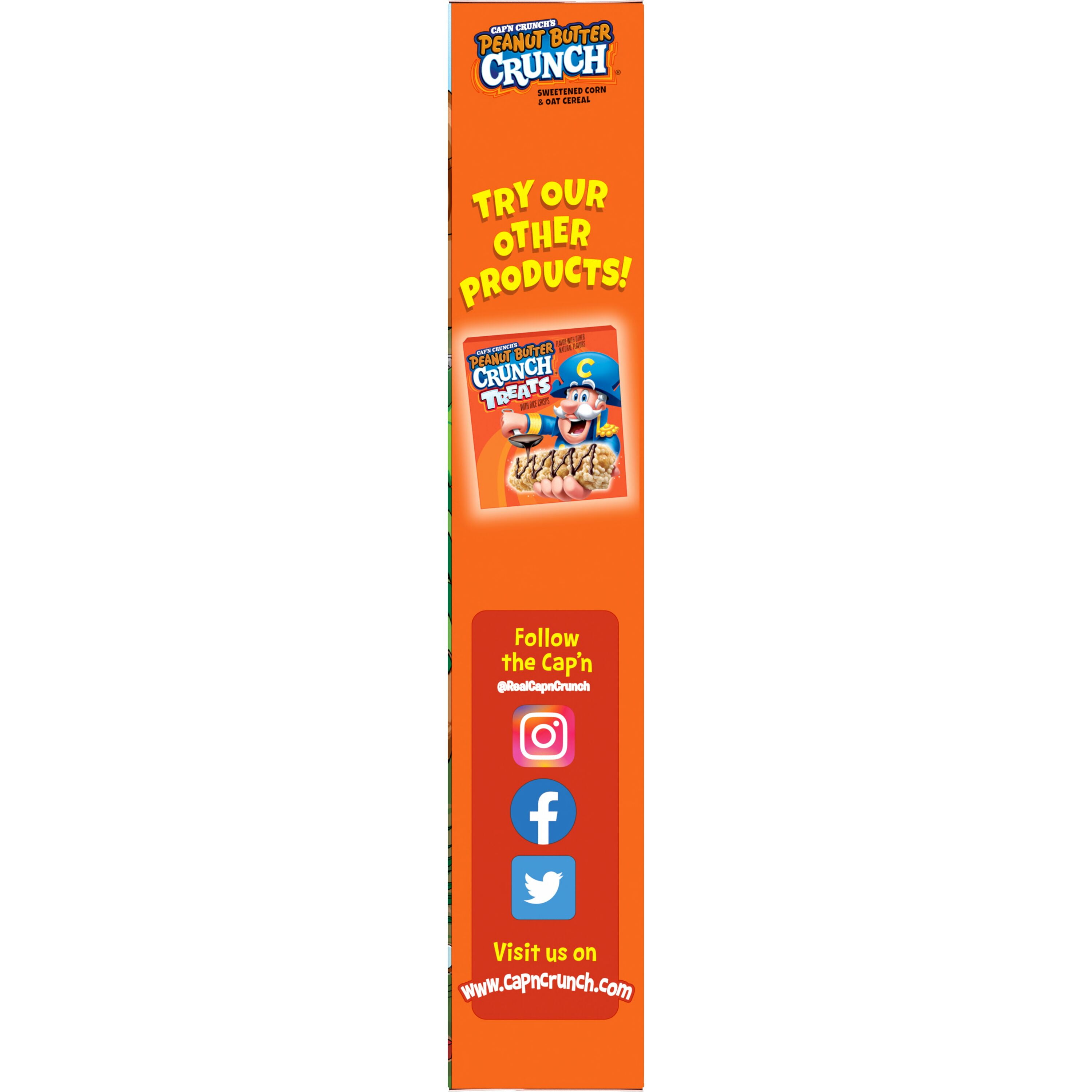 Cap'n Crunch Sweetened Corn & Oat Cereal Peanut Butter Crunch, 11.4 Oz
