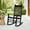 Black, variant on NiamVelo Outdoor Solid Hardwood Porch Rocking Chair 243 lbs Capacity for Home Garden, White