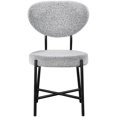 thumbnail image 4 of Meridian Furniture Allure Grey Boucle Fabric Dining Chair, 4 of 6