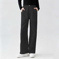 thumbnail image 6 of HAPIMO Girls Kids Multi Color Drapey Wide Leg Pants Elastic Waist Casual Trousers for Daily Wear Black 5 Years, 6 of 7