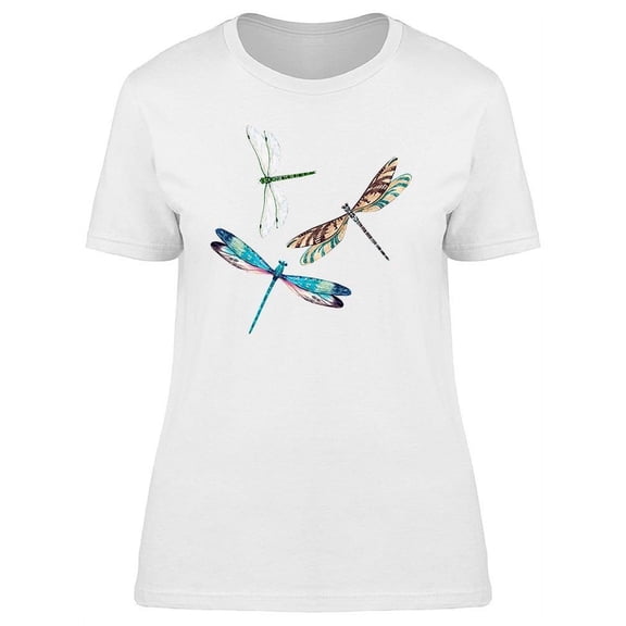 Watercolor Dragonfly Set Flying Tee Women's -Image by Shutterstock