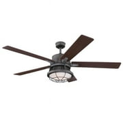 Westinghouse  Chambers 60 in. Distressed Aluminum Finish Reversible Blades - Autumn Walnut & Wengue