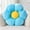 Blue, variant on Yellow Flower Plush Throw Pillow, Cute Decorative Flower Shaped with Faux Rabbit Fur, 19.6" Soft Plush Floor Pillow for Bedroom Living Room