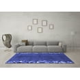 thumbnail image 3 of Ahgly Company Machine Washable Indoor Square Abstract Blue Modern Area Rugs, 8' Square, 3 of 4