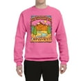 thumbnail image 2 of Wild Bobby Life Was Meant For Great Adventures Mountains Pine Trees Nature Lover Unisex Crewneck Sweatshirt, Neon Pink, Medium, 2 of 6