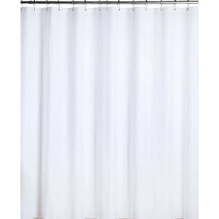 Hotel Quality Heavyweight Shower Curtain Liner: Grommets 72" Wide X 96" Long (White)