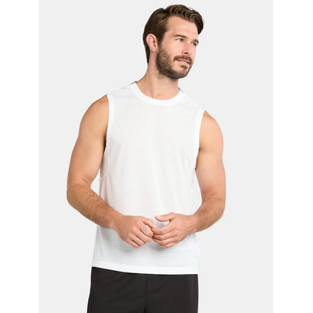 Athletic Works Men's and Big Men's Mixed Media Tank Top, Sizes XS-5XL
