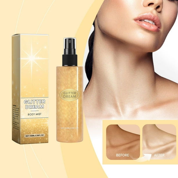 Pisexur Belleza Maquillaje Spray Highlight Spray - 100 ml Spray corporal iluminador de larga duración.para mujeres y hombres