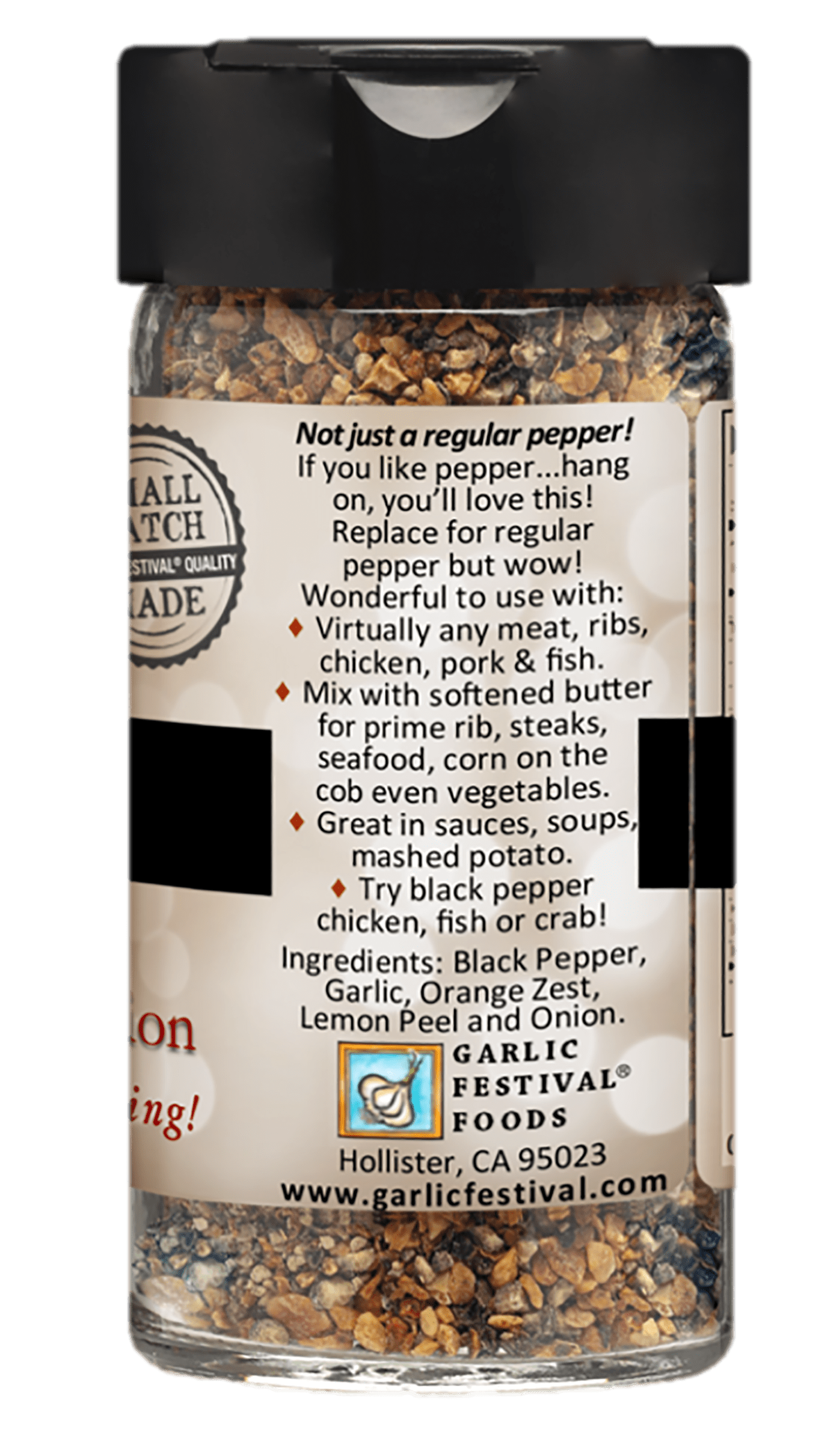 Garlic Festival Black Pepper & Garlic Seasoning - 1 Lb 2 Oz Salt-Free Spice Blend - View #4