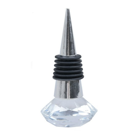 

YUNx Crystal Metal Silicone Leakproof Reusable Wine Stopper Bottle Sealer Cork Plug