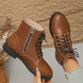 thumbnail image 2 of Wensltd Black Boots for Women Classic Low Chunky Heel Zipper Booties Fall Winter Shoes, 2 of 7