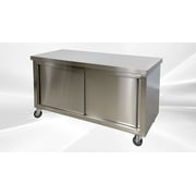 Cooler Depot 60in Commercial Stainless Steel Work Prep Table Cabinet SSCW60WM