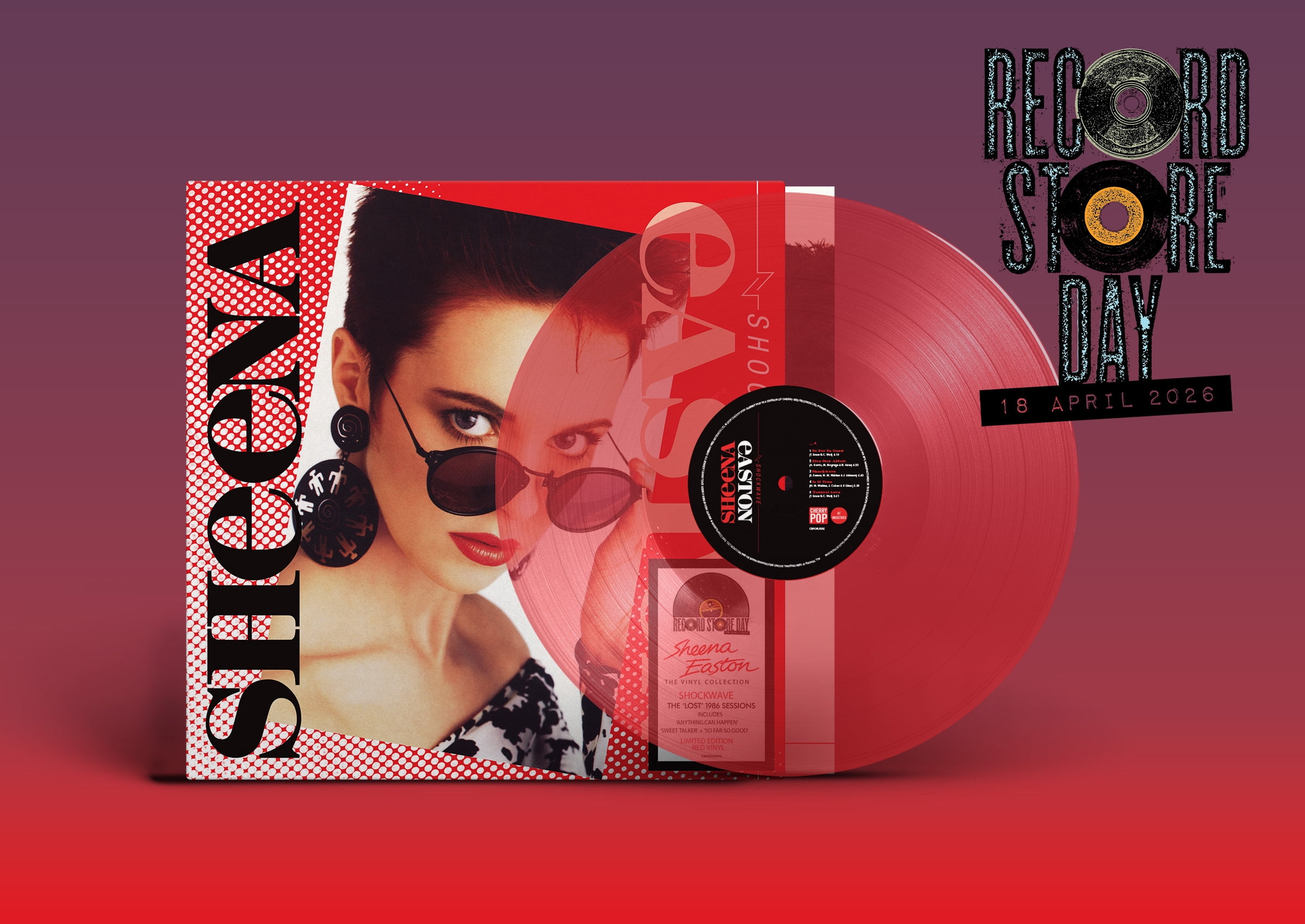 Sheena Easton - Shockwave - Transparent Red Vinyl With New Artwork - Music & Performance