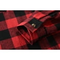 thumbnail image 3 of WREESH Men's Button Down Shirts Long Sleeve Plaid Casual Shirt with Turn-Down Collar and Pockets a Classic Men's Top Red, 3 of 7