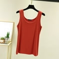 thumbnail image 2 of Xijirk Tank Tops Comfortable U Neck Camisole Tank Top Soft Stretch Basic Layering Piece For Daily Wear And Home Relaxation Camisole Tops for Women,Brick Red,2XL, 2 of 4