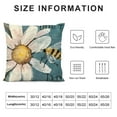 thumbnail image 5 of YINGXI AnyDesign Daisy Flower Throw Pillow Covers Blue White Pillow Case Summer Spring Bee Cushion Case for Home Indoor Outdoor Sofa Couch Office 22x22in, 5 of 5