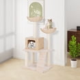 thumbnail image 4 of Gymax 48'' Cattail Cat Tower w/ Sisal Scratching Posts Perch Condo Basket Bed Ladder, 4 of 9