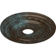 thumbnail image 3 of Ekena Millwork 17 7/8"OD x 3 5/8"ID x 1 1/4"P Dublin Ceiling Medallion (Fits Canopies up to 5 1/8"), Hand-Painted Bronze Blue Patina, 3 of 6