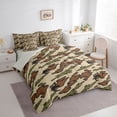 thumbnail image 3 of Homewish Retro Camo Camouflage 7-Piece Bedding Comforter Set,Rustic Farmhouse King Bedding Sets,Green Brown Beige Bed Sheets For Teens,Microfiber Bedroom Decor Reversible, 3 of 8