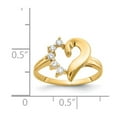 thumbnail image 3 of Real 14kt Yellow Gold Polished .14ct. Diamond Heart Ring Mounting Size: 6; for Adults and Teens; for Women and Men, 3 of 3