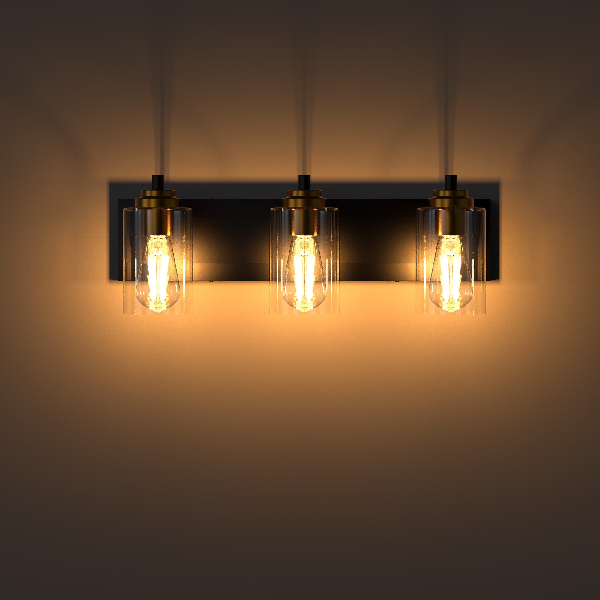 Briignite 3-Light Metal Bathroom Vanity Light Fixtures,Mirror Vintage ...