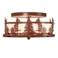 thumbnail image 7 of Meyda Tiffany 238688 Tall Pines 2 Light 16" Wide Semi-Flush Drum Ceiling Fixture - Rust, 7 of 7