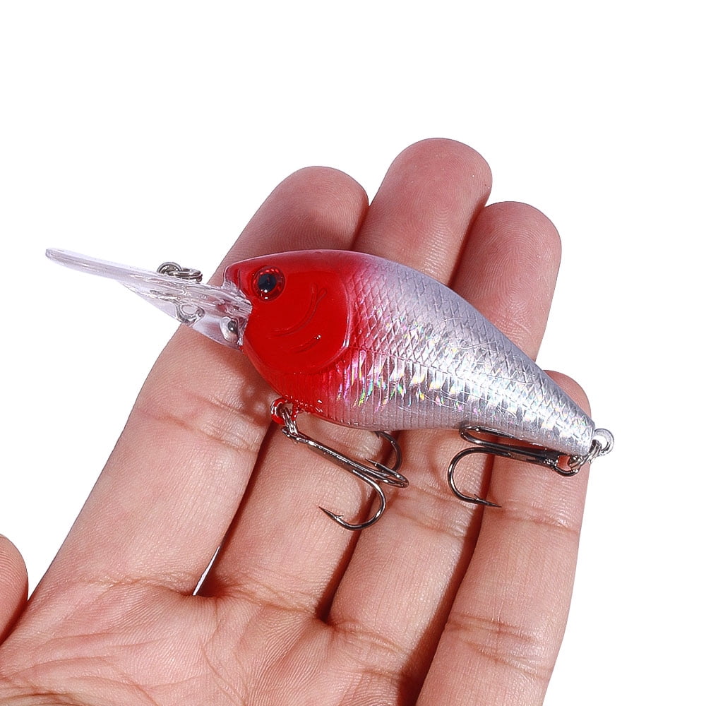 HENGJIA Crankbait Crank Baits Lures for Bass Fishing, 6Pcs Fishing Lures Shallow Deep Diving Swimbait Crankbait Fishing Wobble Hard Baits for Bass Trout Freshwater and Saltwater