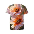 thumbnail image 5 of Camisas de Manga Larga para las Mujeres Suelto Ajuste Impreso Verano Sexy Cuello Redondo Superior, Poliéster Regular, 5 of 5