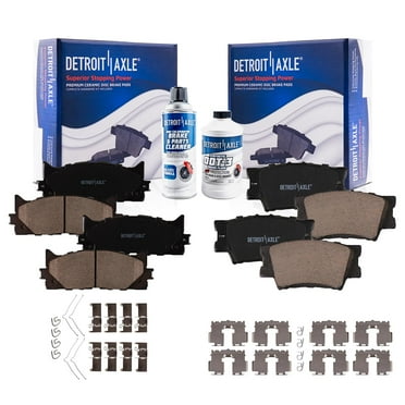 Detroit Axle - Brake Pads for 07-17 Toyota Camry 08-18 Avalon Lexus ES300h, 07-18 ES350, 4 Ceramic Brake Pads Front & Rear 2008 2009 2010 2011 2012 2013 2014 2015 2016 2017 Replacement