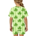 thumbnail image 5 of Girls Boys St. Patrick's Day Outfits 2PC Comfy Casual Printed Short Sleeve V Neck Pullover Top with Shorts Sets with Pockets Mint Green 2 11-12 Years, 5 of 7