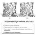 thumbnail image 6 of Black & White Outdoor Pillow Covers 16x16 Inch Set of 2 Black Floral Throw Pillow Covers Decorative Vintage Flower Pillowscase Cotton Linen Square Cushion Covers Sofa Couch Bedroom Party Home, 6 of 6