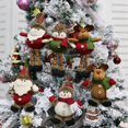 thumbnail image 2 of Muñeco de árbol de Navidad, muñeco de copo de nieve de felpa de dibujos animados, adornos colgantes de árbol de Navidad para regalos de vacaciones para niños, 2 of 4