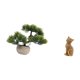 thumbnail image 5 of Árbol bonsái artificial,Bonsái artificial para decoración de escritorio o interior,Bonsái artificial,planta falsa en maceta.,Figura de escritorio,Estatua de gato,linda decoración para, 5 of 8