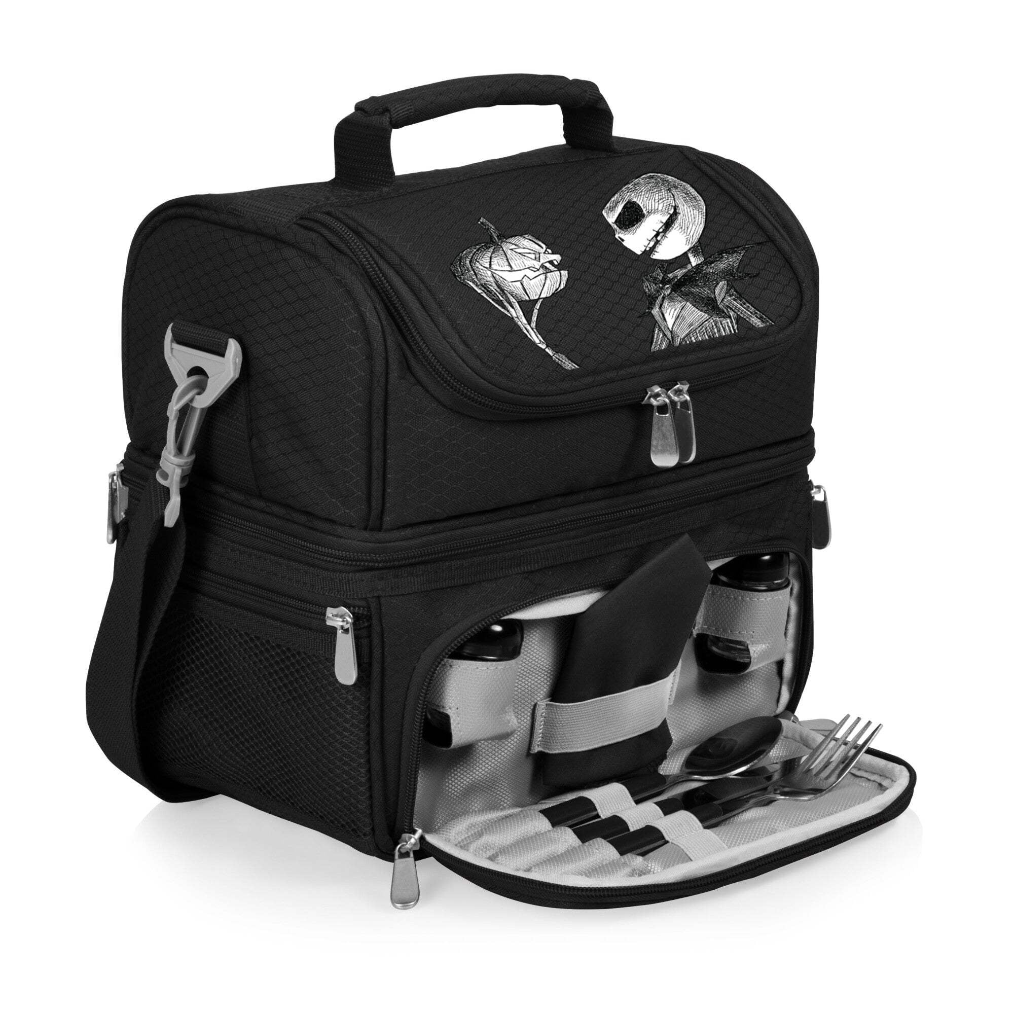 Nightmare Before Christmas - Jack Beware - Pranzo Lunch Bag Cooler with Utensils, Black