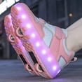 thumbnail image 6 of Kids LED Roller Skate Shoes with Wheel Light up Roller Shoes Kids Skates Sneakers Gift for Girls Boys Children, 6 of 14